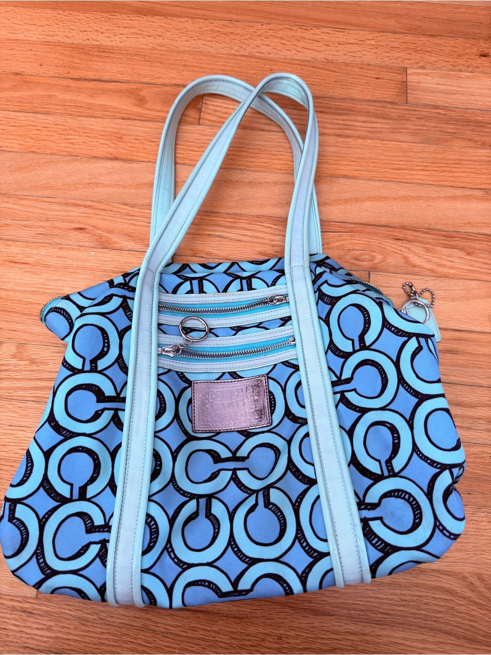 Vintage Coach Poppy 3D Op Art Glam Tote